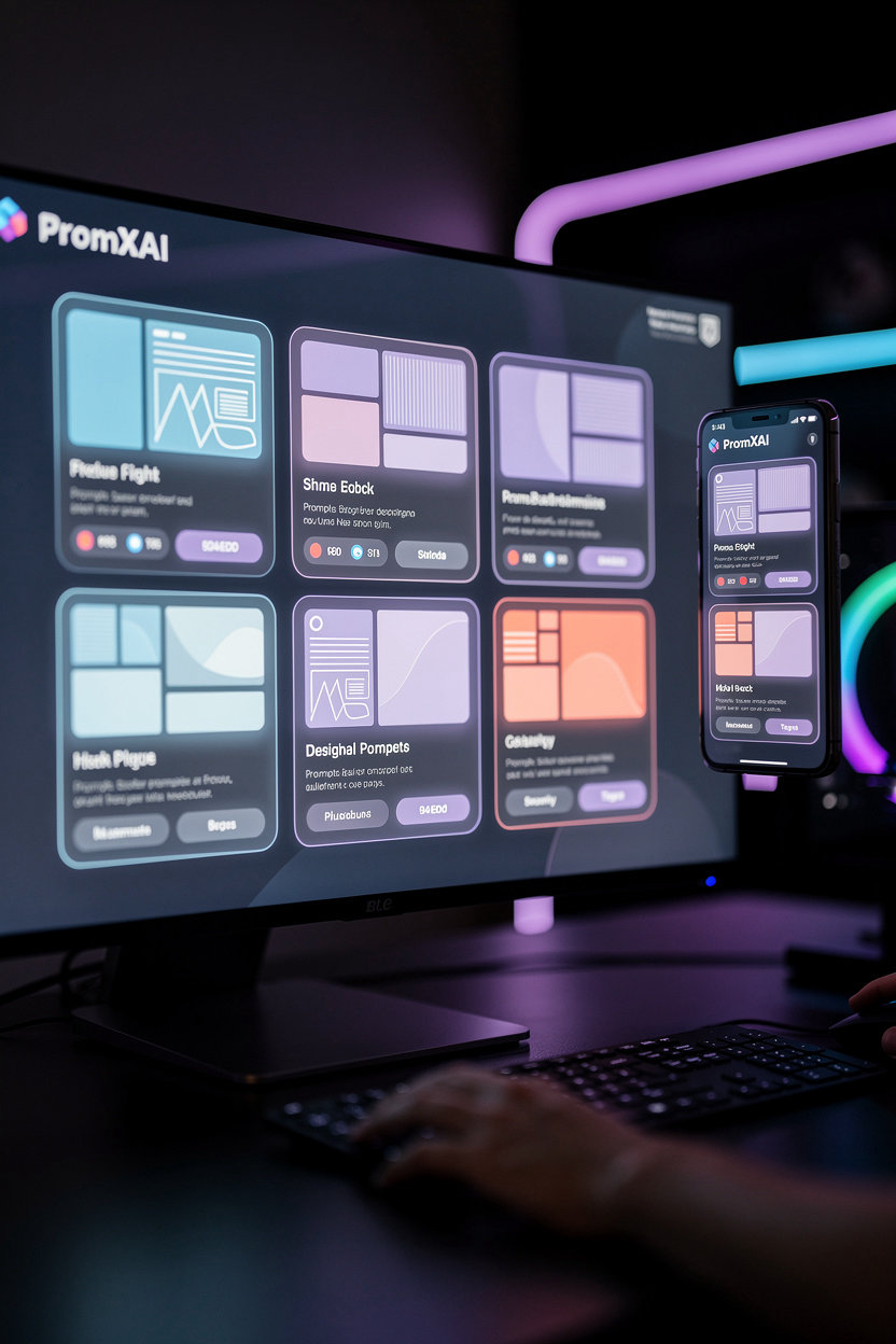 PromXAI مكتبة برومبتات الصور والفيديو المتقدمة لتصميم إعلانات المنتجات احترافياً
