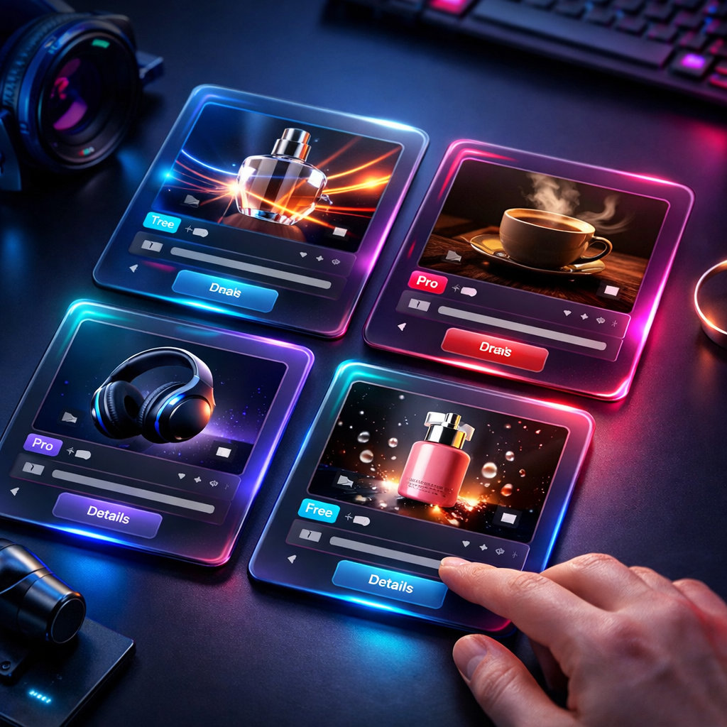 PromXAI شبكة برومبتات الفيديو - حركات سينمائية احترافية لتصميم إعلانات المنتجات
